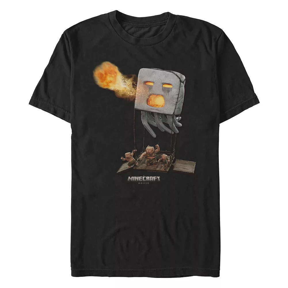 Minecraft Movie Ghast Attack Graphic Tee